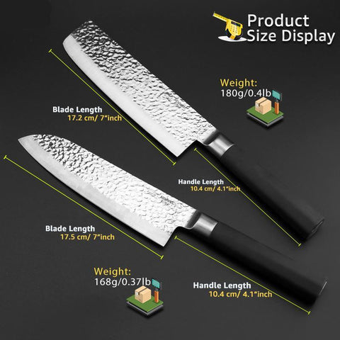 7Inch Santoku Cleaver Utility Stainless Steel Chef Kitchen Knife