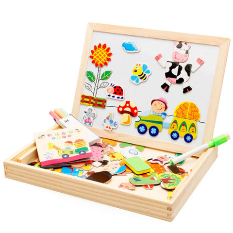 Mamy Baby Forest Wooden Magnetic Puzzle Board