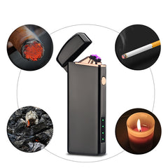 Windproof Battery Indicator Electric USB Lighter