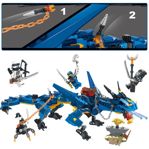 Flying Ninja Dragon Model Building Blocks