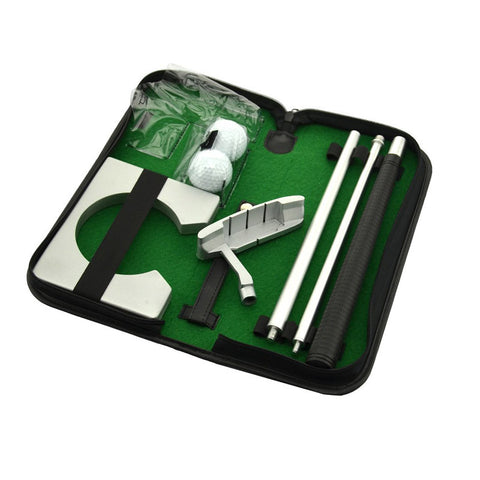Portable Travel Indoor Putter Ball Kit Case Gift Golf Training Aids