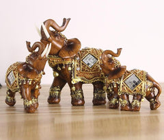 Resin Statue Figurines Elephant Decor