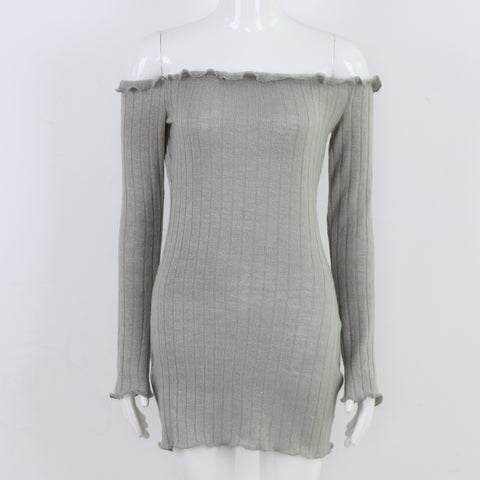 Bodycon Off The Shoulder Sweater Dress