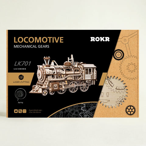 DIY Movable Locomotive Train Wooden Model Building