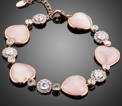 Romantic Heart CZ Sister Jewelry Bracelets