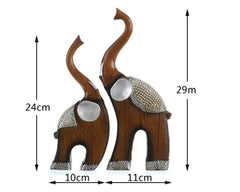 Resin Figurines Statue Elephant Decor