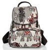 Image of Embroidery Elephant Canvas Backpack
