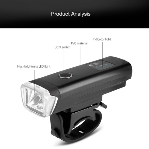 Smart LED MTB Waterproof Rechargeable Bicycle Lights Bike Headlight