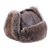 Image of PU Leather Vintage Fur Russian Bomber Hat