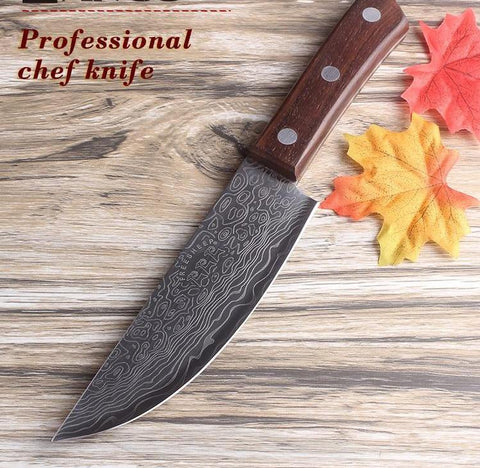 6Inch Damascus surface Santoku Cleaver Utility Chef Kitchen Knife
