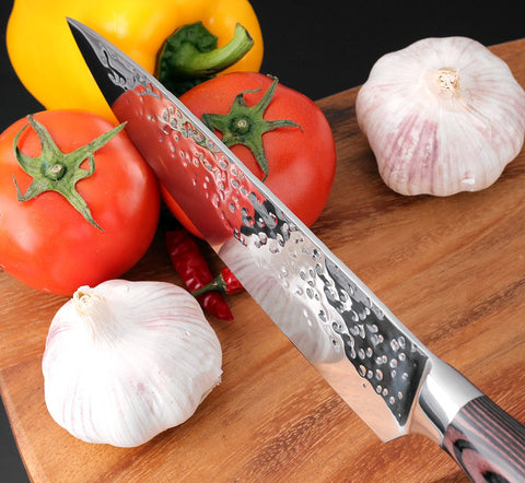 8Inch Stainless Steel Sharp Santoku Cleaver Slicing Set Chef Kitchen Knife