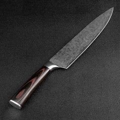 3Pcs Japanese Cleaver Paring Slicing Utility Damascus Pattern Set Chef Kitchen Knife