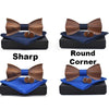 Image of 3D Handkerchief Cufflink Wooden Bow Tie