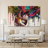 Image of Abstract Lovers Painting Decor Canvas Wall Art