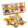 Image of Little Bear Dressing Wooden Puzzle Board