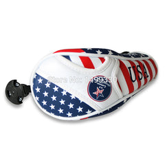 USA Flag PU Leather UT FW Driver Golf Head Covers