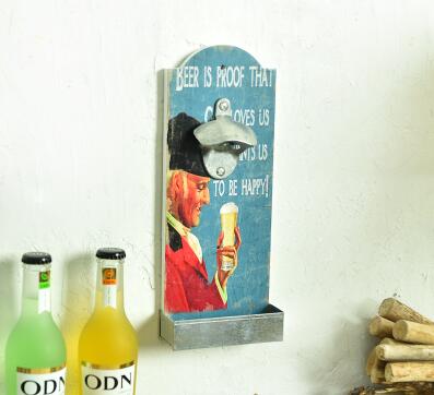 Vintage Retro Beer Wall Mounted Bottle Opener