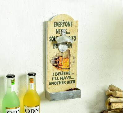 Vintage Retro Beer Wall Mounted Bottle Opener