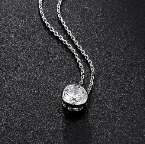 Zirconia Round CZ Sister Jewelry Necklaces
