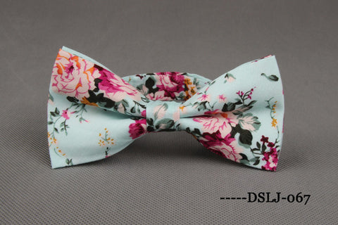 Vintage British Flower Floral Bow Tie