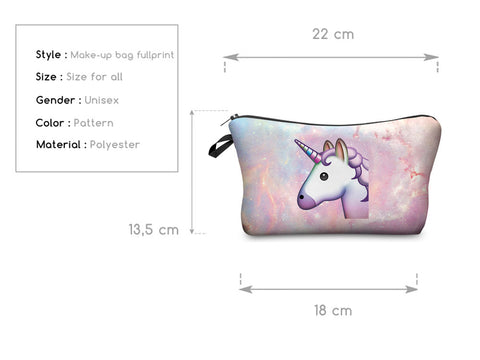 3D Case Small Makeup Bag Cosmetic Pouch