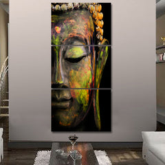 3Pcs HD Printed Buddha Painting Canvas Wall Art