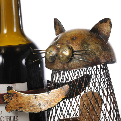 Cat Cork Container Wine Bottle Holder