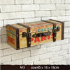 Image of Retro Vintage Suitcase Leather Decorative Floating Wall Shelves