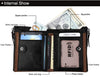Image of Genuine Leather RFID Double Mens Zipper Wallet
