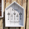 Image of Wood Key Holder Decorative Floating Wall Shelves