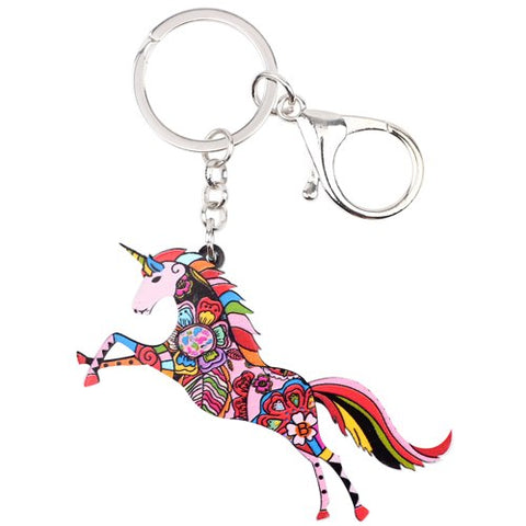 Acrylic Unicorn Keychain