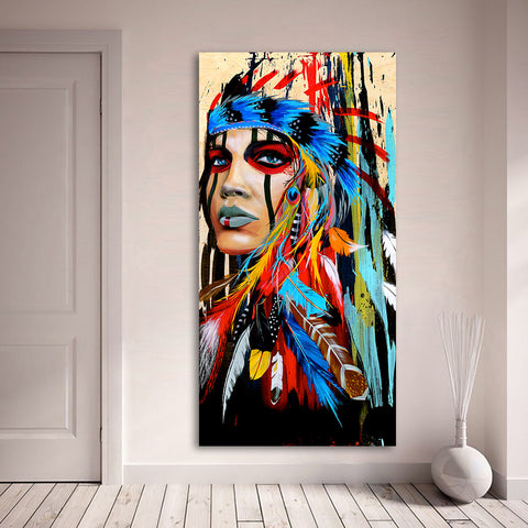 Portrait Indian Painting Canvas Wall Art