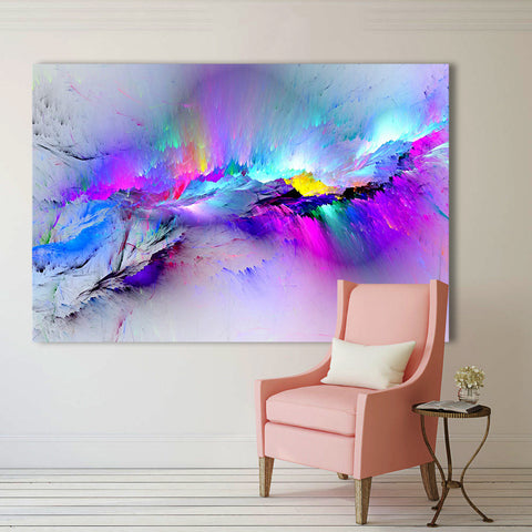 Colorful Abstract Living Room Decor Canvas Wall Art