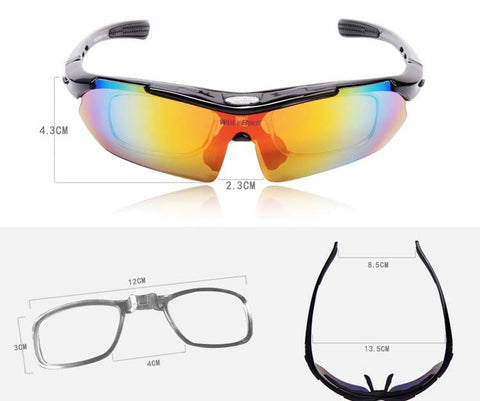5 Lens UV Polarized Cycling Glasses