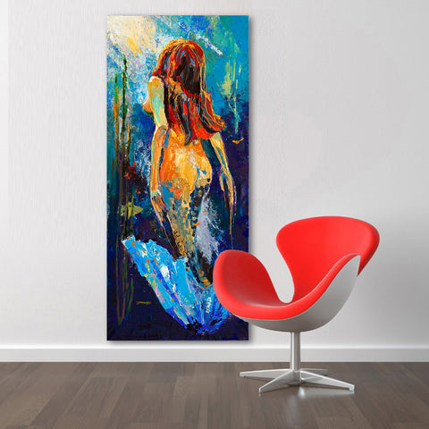 Mermaid Painting Decor Canvas Wall Art