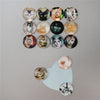 Image of 5Pcs Cute Cat Glass Dome Decorative Fridge Refrigerator Magnets