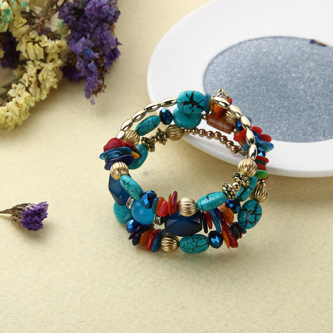 Chic Coral Stone Bohemian Jewelry Boho Bracelets