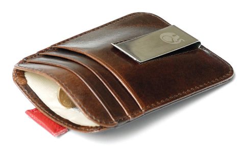 Front Pocket Money Clip Clamp Slim Minimalist Wallet