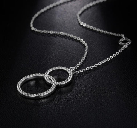 Double Circle Infinity Number 8 Sister Jewelry Necklaces