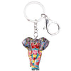 Image of Enamel Jungle Elephant Keychain