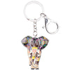Image of Enamel Jungle Elephant Keychain