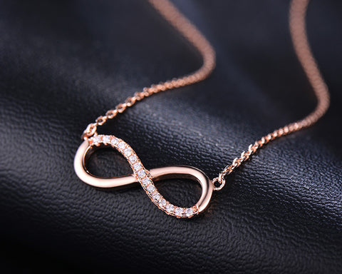 Infinity Number 8 CZ Sister Jewelry Necklaces