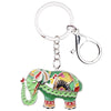 Image of Enamel Elephant Keychain
