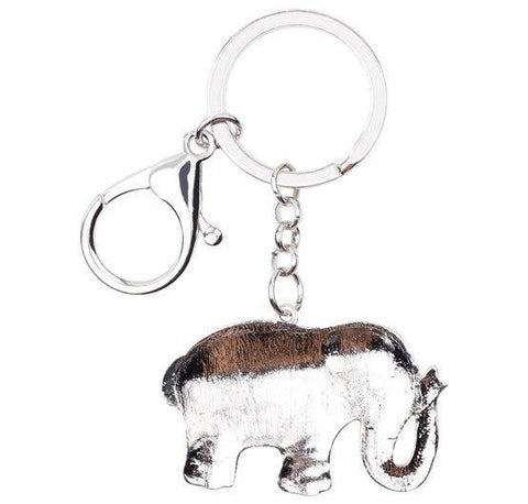 Enamel Elephant Keychain