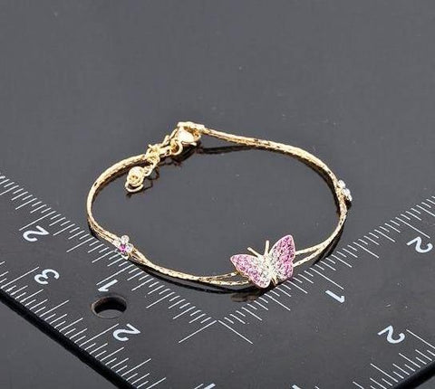 Butterfly Crystal Charm Sister Jewelry Bracelets