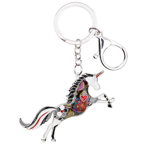 Enamel Unicorn Keychain