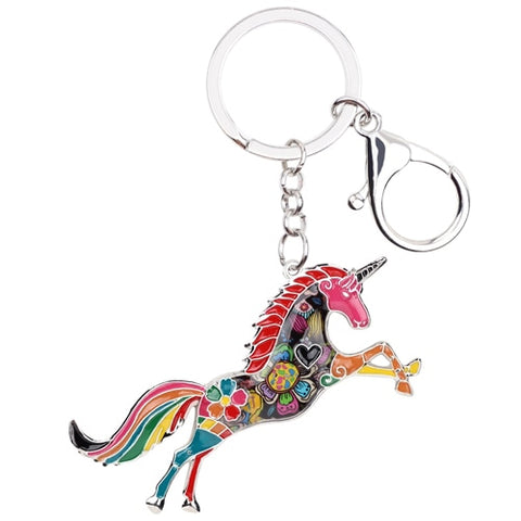 Enamel Unicorn Keychain