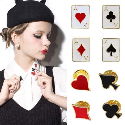 8Pcs Poker Badge Etsy Enamel Pins