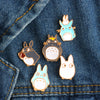 Image of 5Pcs Cute Cartoon Cat Etsy Enamel Pins