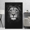 Image of Black And White Animal Painting Canvas Wall Art